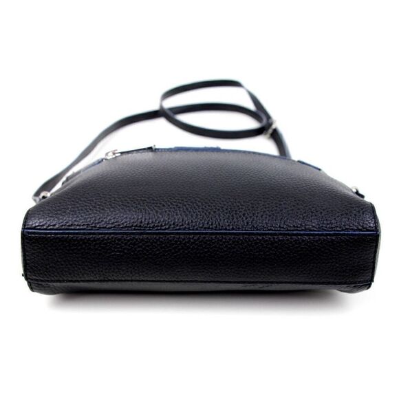 LODIS PEBBLED BLACK GENUINE LEATHER CROSSBODY SHOULDER BAG HANDBAG PURSE - Picture 6 of 12